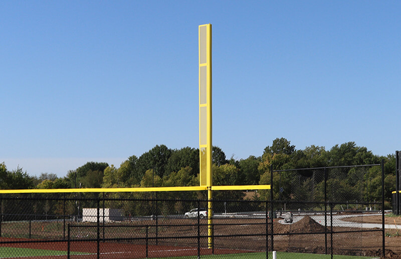 Aluminum foul pole installation